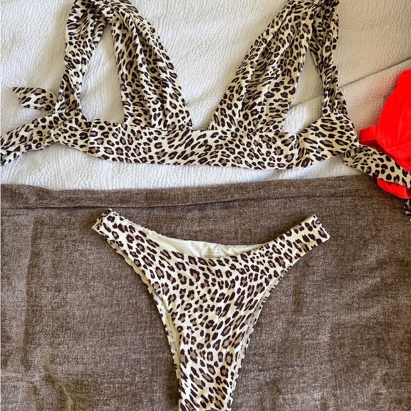 Monday Swimwear Other - Monday Swim Leopard Print Bikini Set size small
